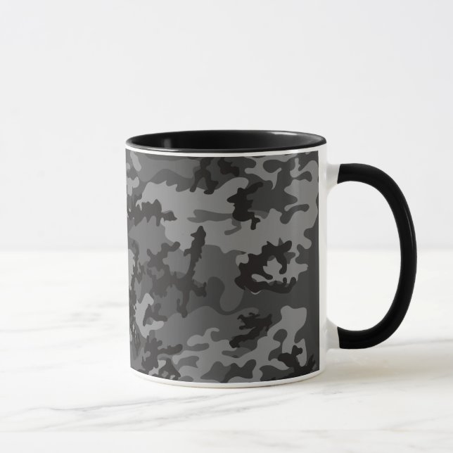 Tasse noire faite sur commande en verre de Camo (Droite)