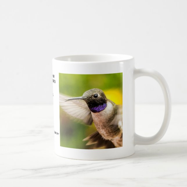 Tasse noire masculine de colibri de Chin (Droite)
