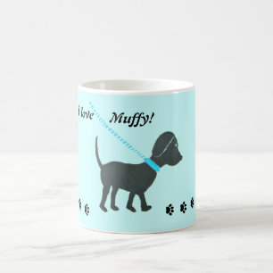 tasse noire personnalisée de laboratoire