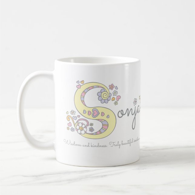 Tasse nommée de monogramme de signification de la (Gauche)