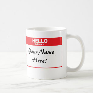 Tasse nommée d'étiquette