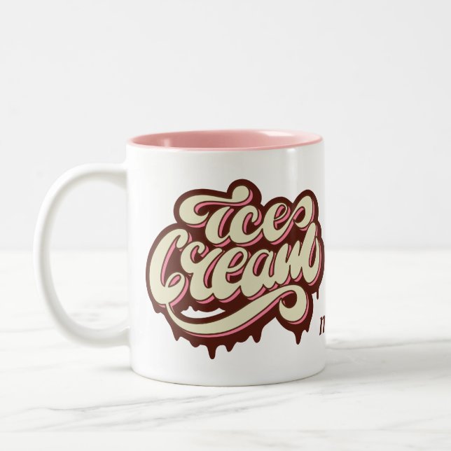 Tasse nommée faite sur commande de crème glacée (Gauche)