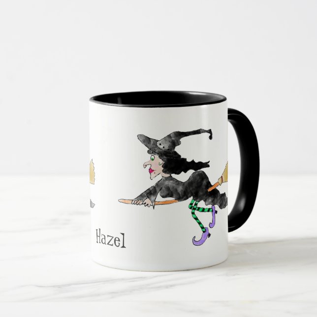 Tasse nommée faite sur commande de Halloween de (Devant droit)