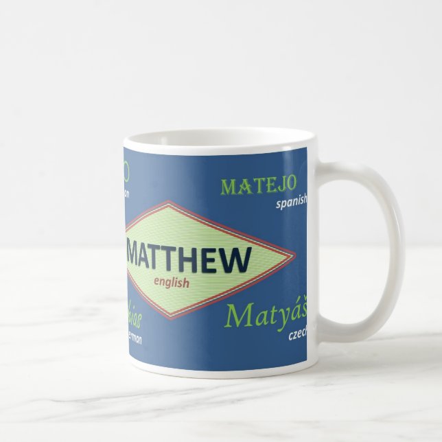Tasse nommée internationale de Matthew (Droite)