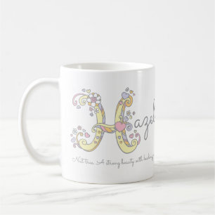 Tasse nommée noisette du monogramme H de