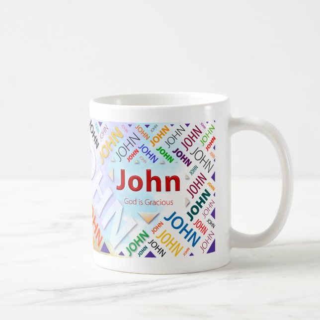 Tasse nommée personnalisée John (Droite)