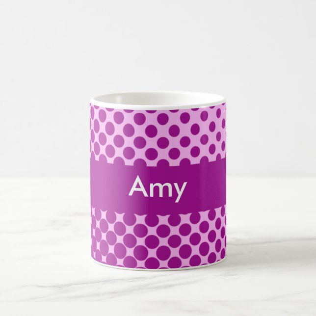 Tasse nommée personnalisée par pois (Centre)