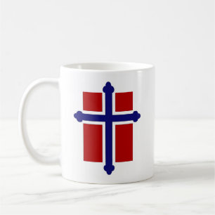 Tasse norvégienne de croix/drapeau
