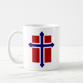 Tasse norvégienne de croix/drapeau
