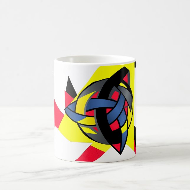 Tasse nouée de monogramme de noir du monde (Centre)