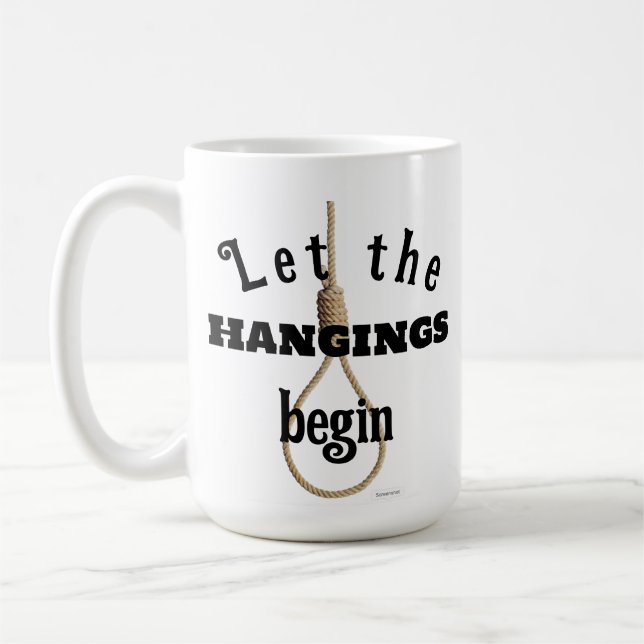 Tasse novelteté pour laisser les pendaisons commen (Gauche)