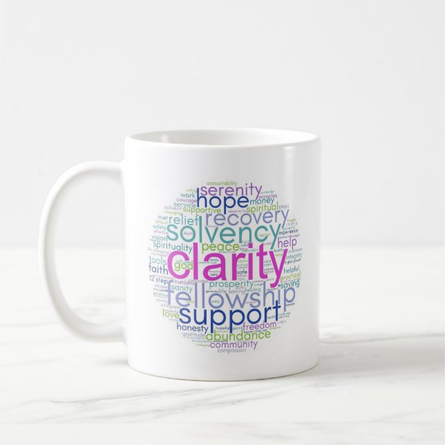Tasse nuage de mots D.A. (Gauche)