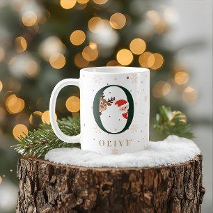 Tasse O Monogramme de Noël Personnalisée