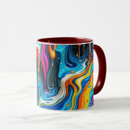 Tasse - Œuvre d'art de surface abstraite 1217