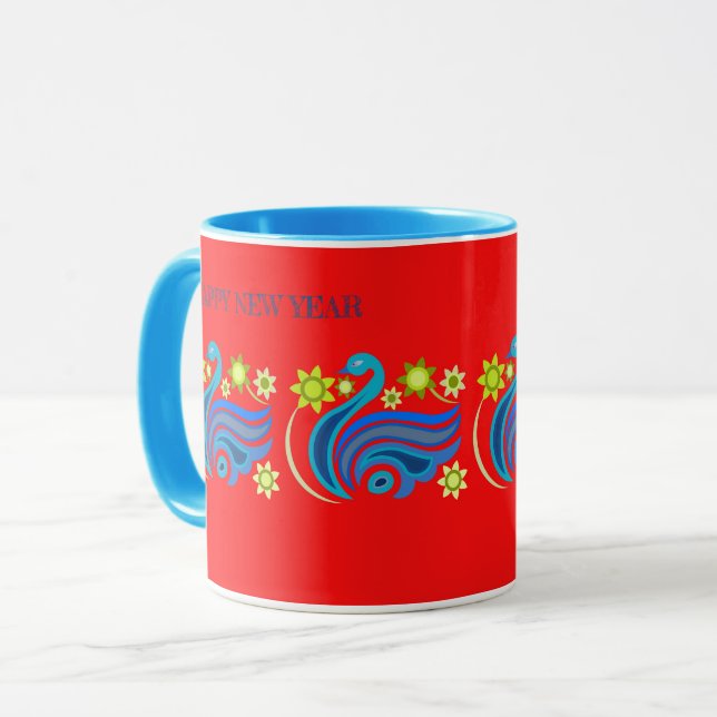 TASSE OISEAU FLEUR CRÉATIVE POUR CADEAU NOUVELLE A (Devant gauche)