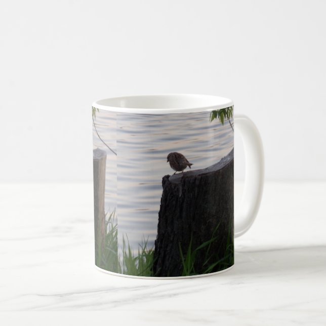 Tasse Oiseau sur une Souche (Devant droit)