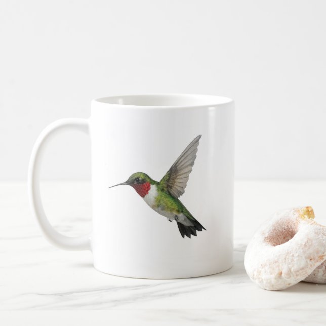 Tasse Oiseau Tropical Colibri à Gorge Rubis (Avec donut)