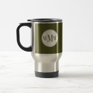 Tasse olive de monogramme de filet