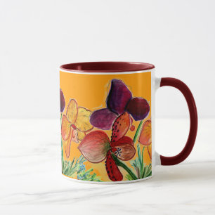 Tasse orange d'amusement