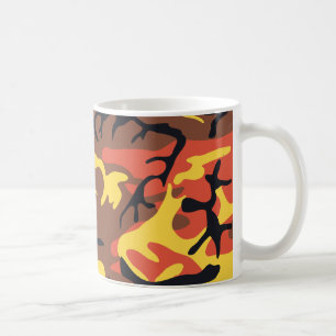 Tasse orange de camouflage
