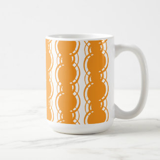 Tasse orange de motif de rayure