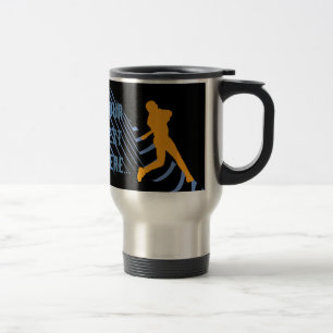 Tasse orange de noir bleu de base-ball de sport