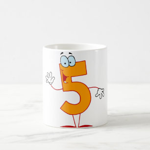 Tasse orange du numéro 5