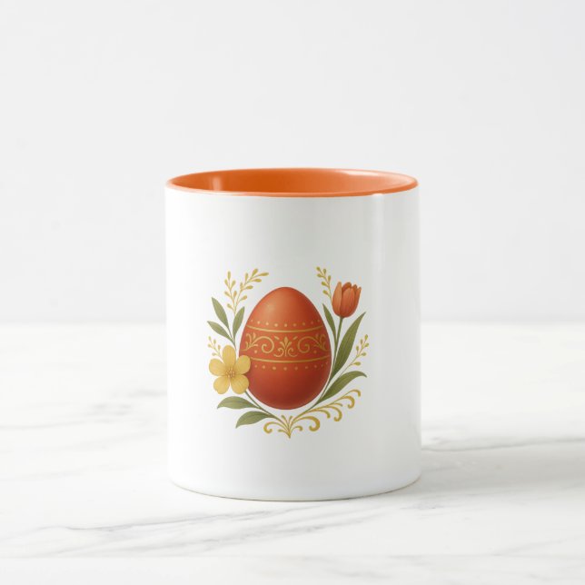 Tasse Orange - Joyeuses Pâques (Centre)