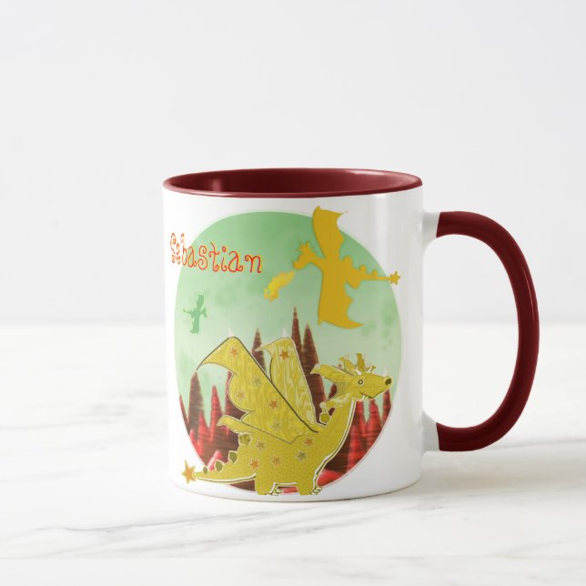 Tasse orange SebastiAn nommé personnalisable de (Droite)