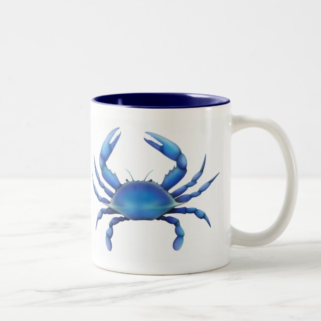 Tasse orientale de crabe bleu (Droit)