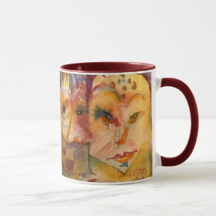Tasse originale d'aquarelle des dames I