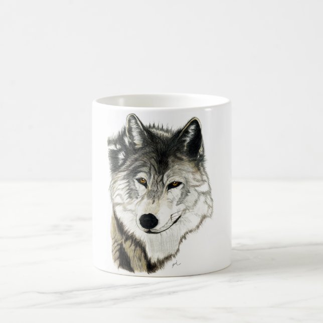 Tasse originale d'art de loup (Centre)