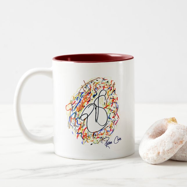 Tasse originale d'art de Richie Cole (Avec donut)