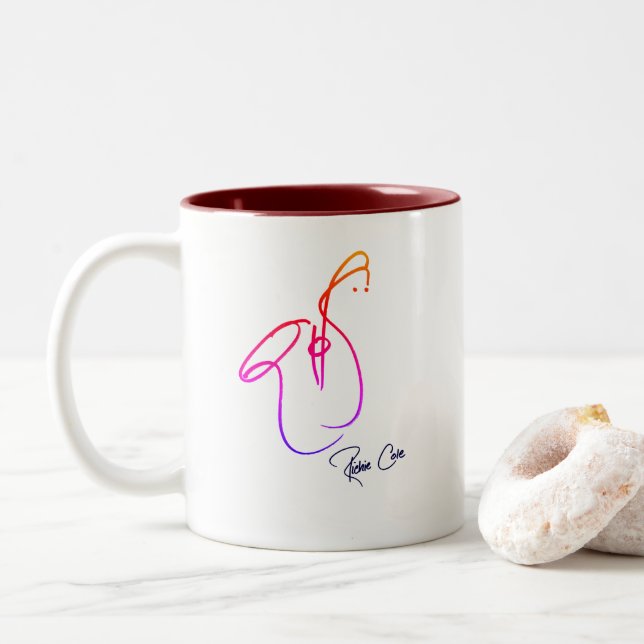 Tasse originale d'art de Richie Cole (Avec donut)
