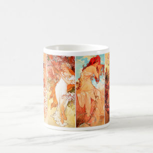 Tasse originale de Mucha de quatre séries de
