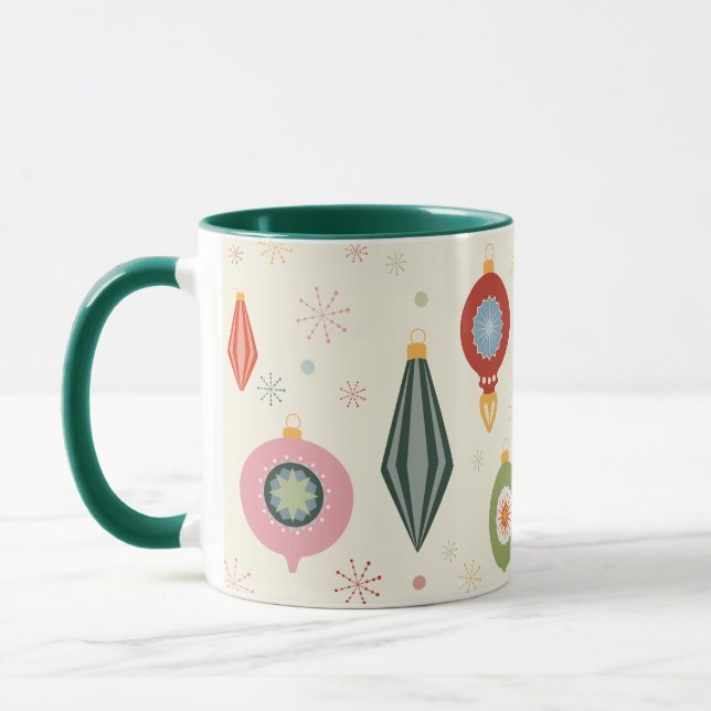 Tasse Ornement Rétro Vintage  (Gauche)