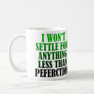 Tasse ou gobelet drôle "Perfection mal orthographi