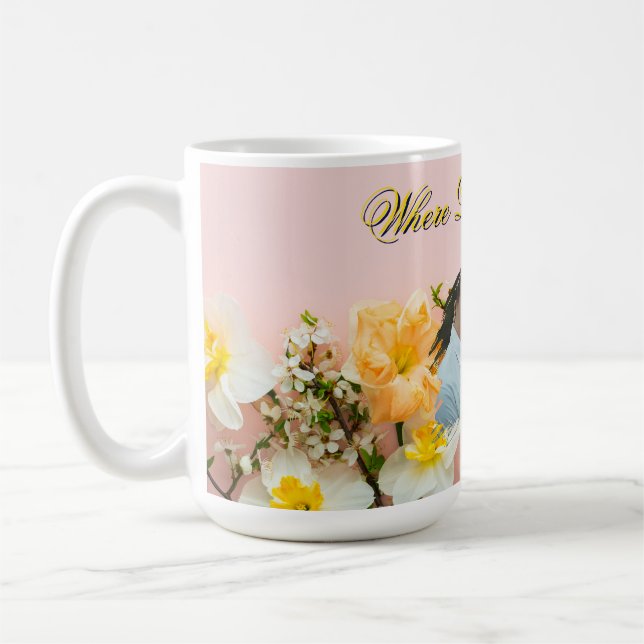 Tasse Où l'Amour Fleurit | Tasse Photo Romance de  (Gauche)