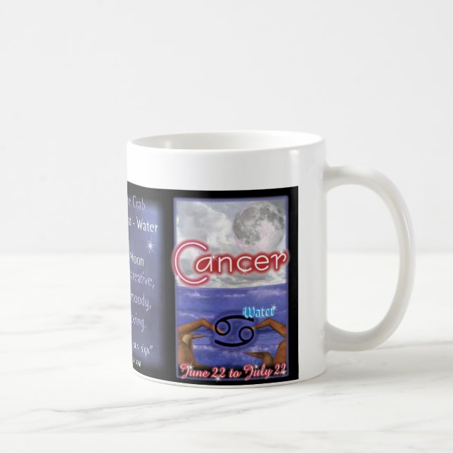 Tasse ou tasse de zodiaque de Cancer (Droite)