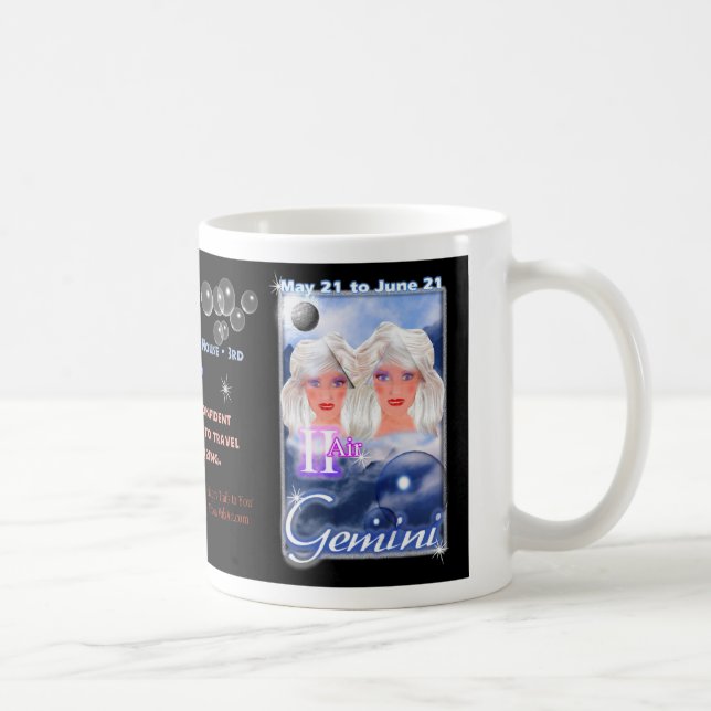 Tasse ou tasse de zodiaque de Gémeaux (Droite)