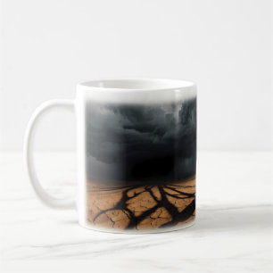 Tasse Ouragan à Venir Homme Solitaire Fend la Terr