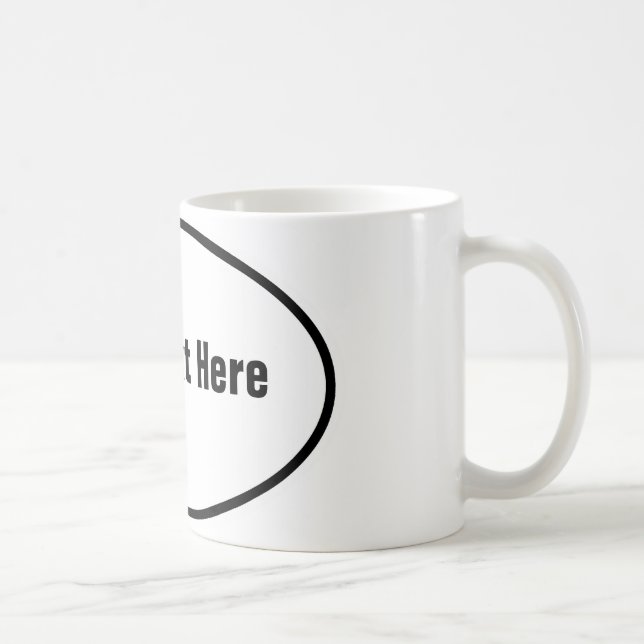 Tasse ovale européenne personnalisable (Droite)