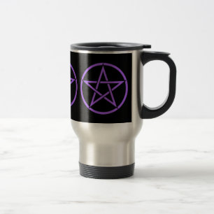 Tasse païenne de voyage de Wiccan de pentagone
