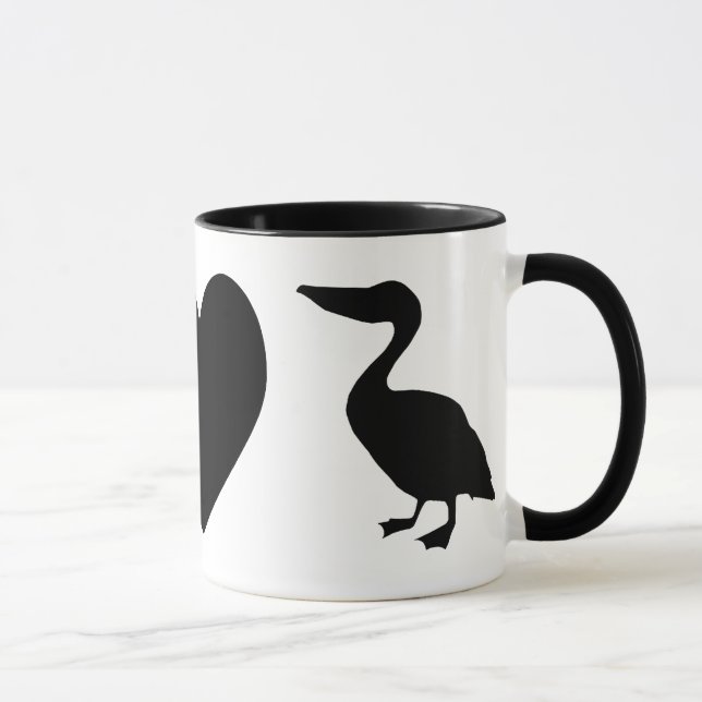 Tasse Paix, Amour & Pélicans (Droite)
