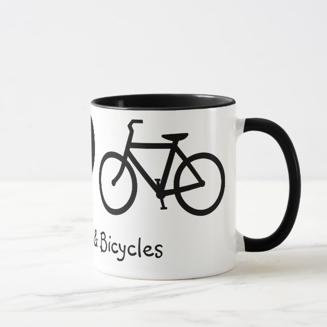 Tasse Paix, Amour & Vélos (Droite)