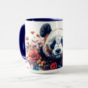 Tasse Panda Parmi Les Fleurs
