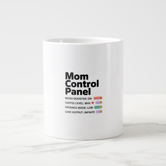 Tasse Panneau de Contrôle Maman | Café drôle de fê (Devant)
