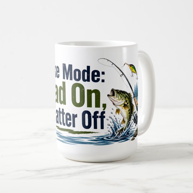 Tasse Papa en mode lac, bavardage éteint, pêche (Devant droit)