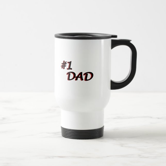 Tasse Papa numéro un - rouge (Droite)
