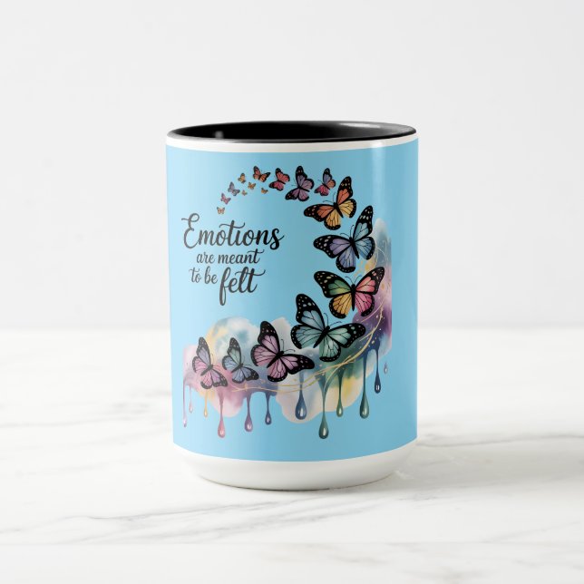Tasse papillon aquarelle Emotions en vol (Centre)